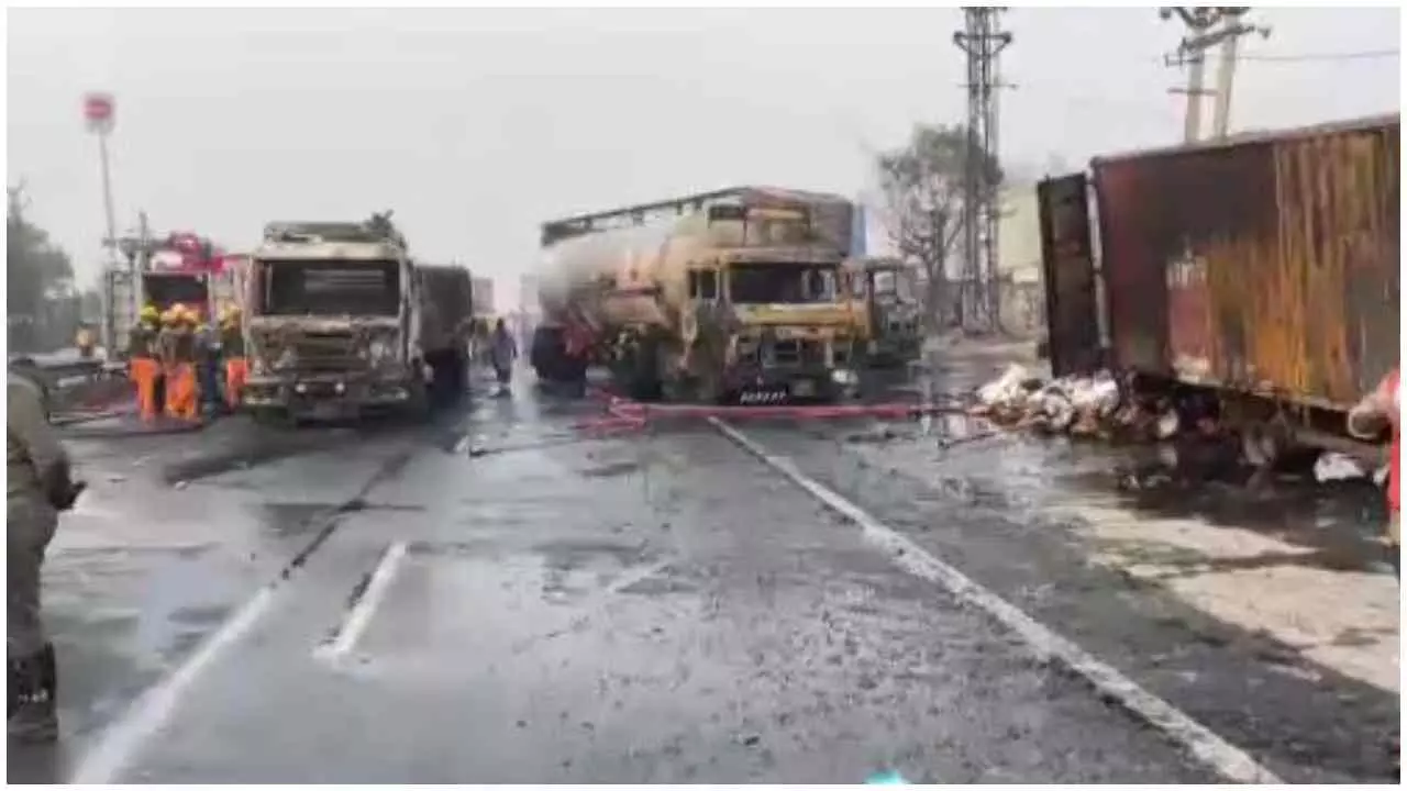 Tragedy Strikes Jaipur: LPG Tanker Explosion Claims 14 Lives, Leaves 33 Injured