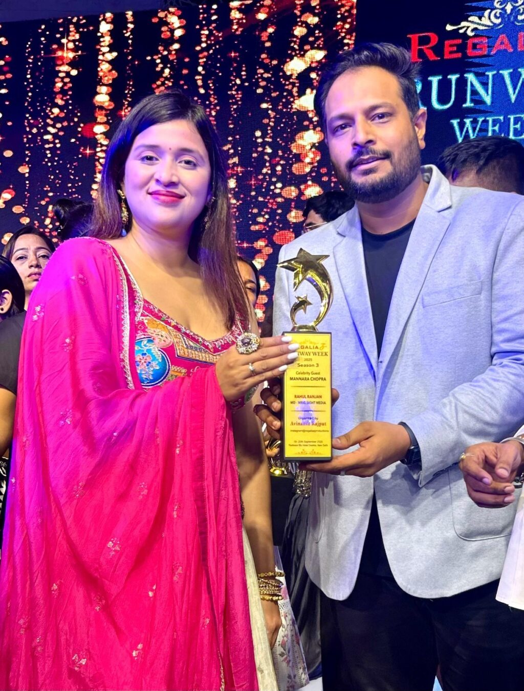 Rrahul S Ranjan honoured at Regaliaz Runway Week