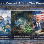 World Current Affairs This Week: 22-Nation Coalition Over Strait of Hormuz, Antibiotic-Resistant Cave Bacteria, and US-Iran Oil Sanctions Relief