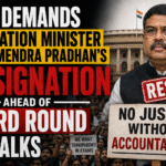 CJP Demands Education Minister Dharmendra Pradhan’s Resignation Ahead of Third Round of Talks