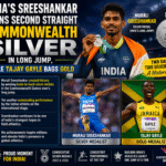 India’s Sreeshankar Earns Second Straight Commonwealth Silver in Long Jump, While Tajay Gayle Bags Gold