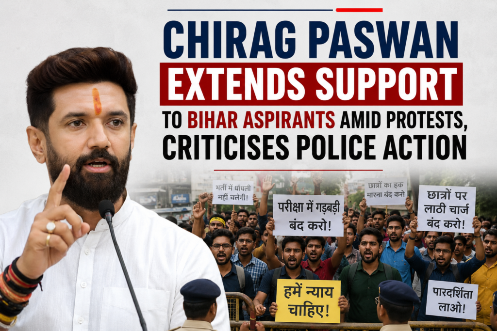 Chirag Paswan Extends Support to Bihar Aspirants Amid Protests, Criticises Police Action
