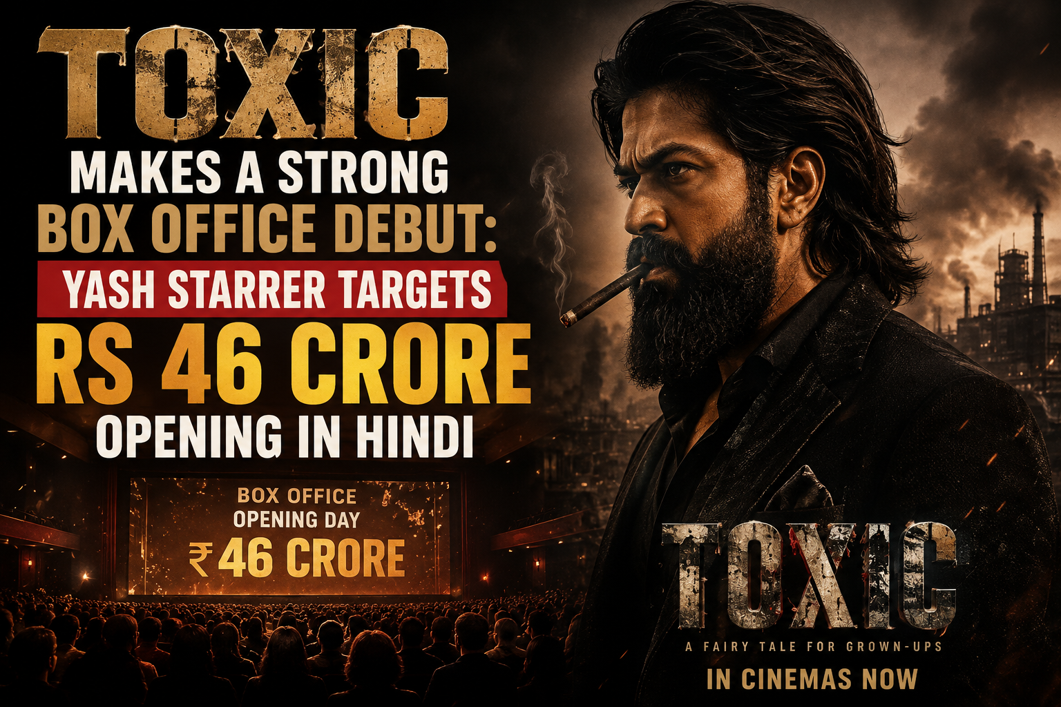 Toxic Makes a Strong Box Office Debut: Yash Starrer Targets Rs 46 Crore Opening in Hindi