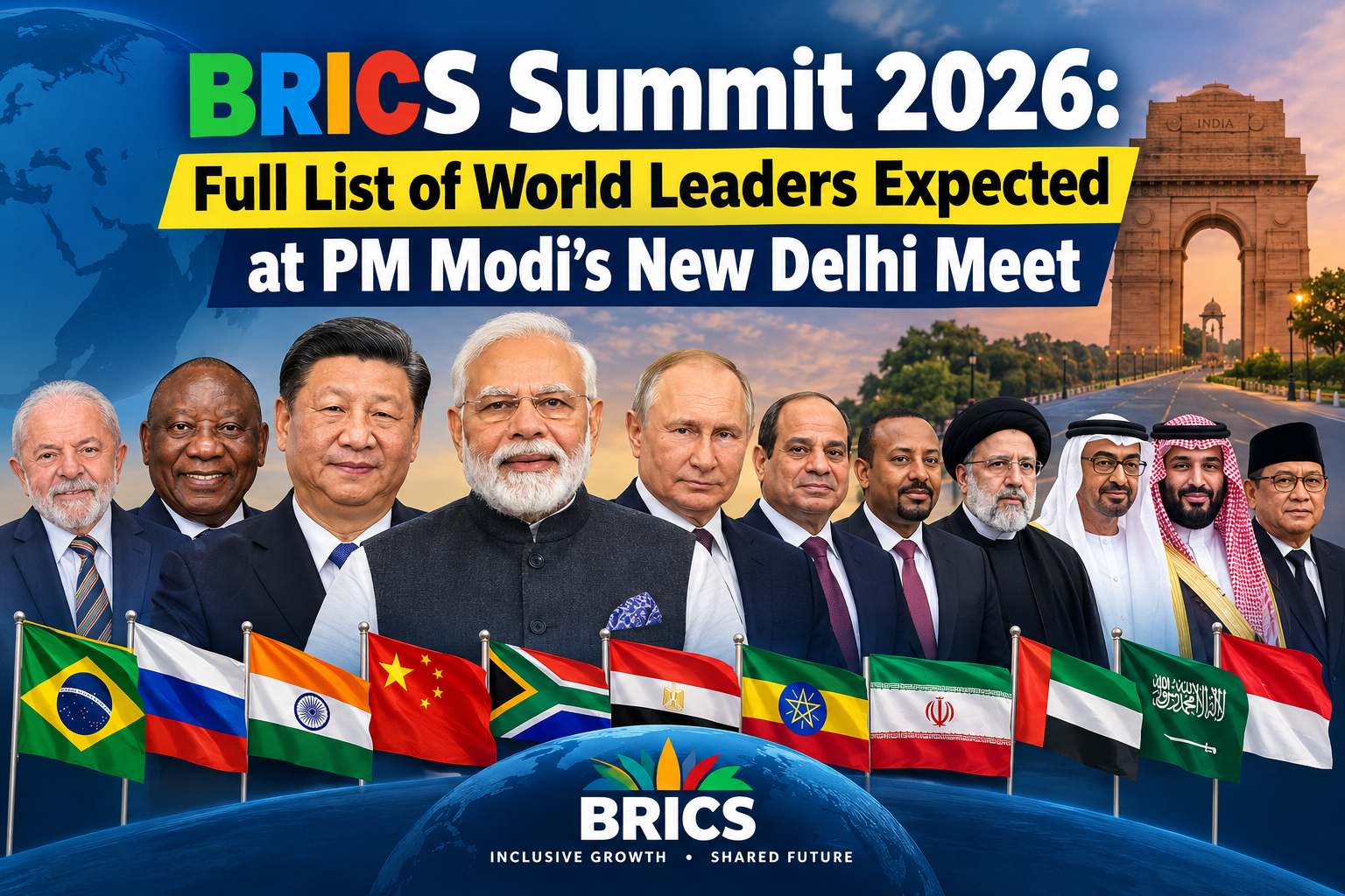 BRICS Summit 2026: Full List of World Leaders Expected at PM Modi’s New Delhi Meet