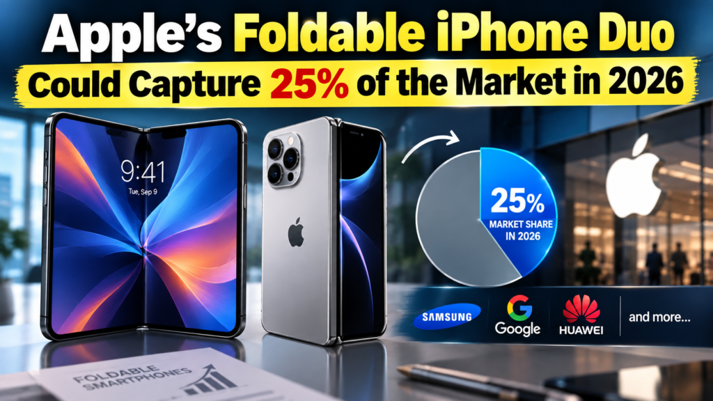 Apple’s Foldable iPhone Duo Could Capture 25% of the Market in 2026 