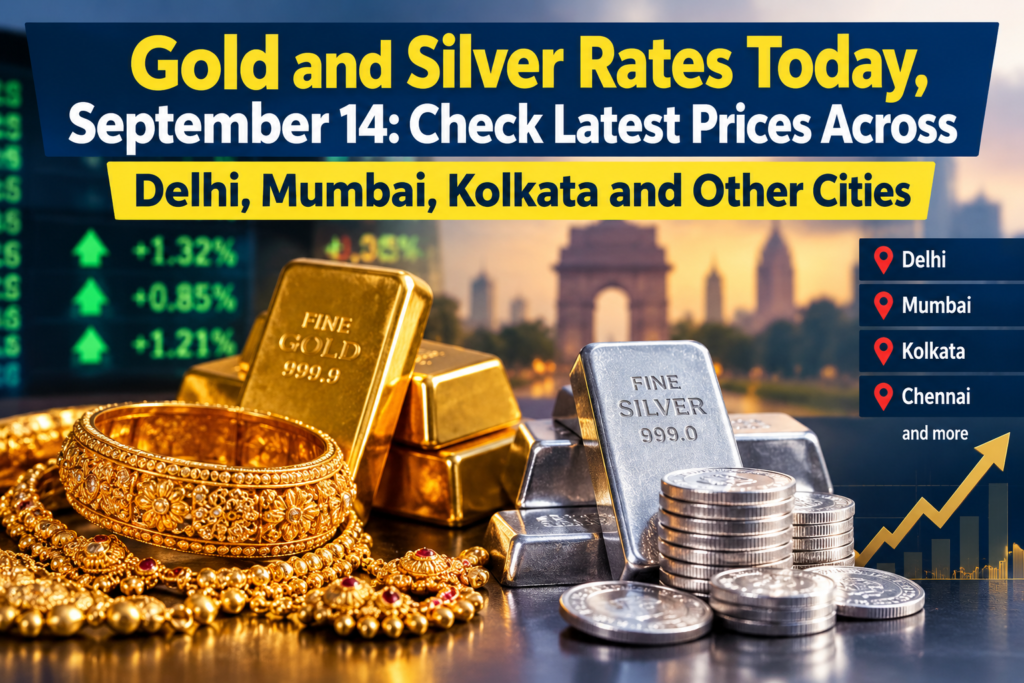 Gold and Silver Rates Today, September 14: Check Latest Prices Across Delhi, Mumbai, Kolkata and Other Cities