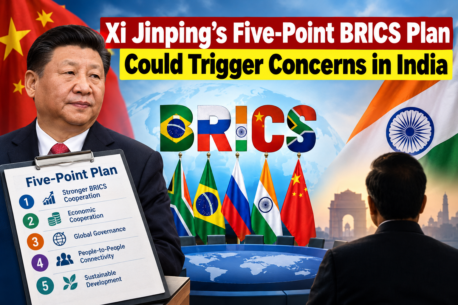 Xi Jinping’s Five-Point BRICS Plan Could Trigger Concerns in India 