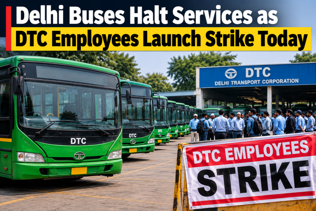 Delhi Buses Halt Services as DTC Employees Launch Strike Today