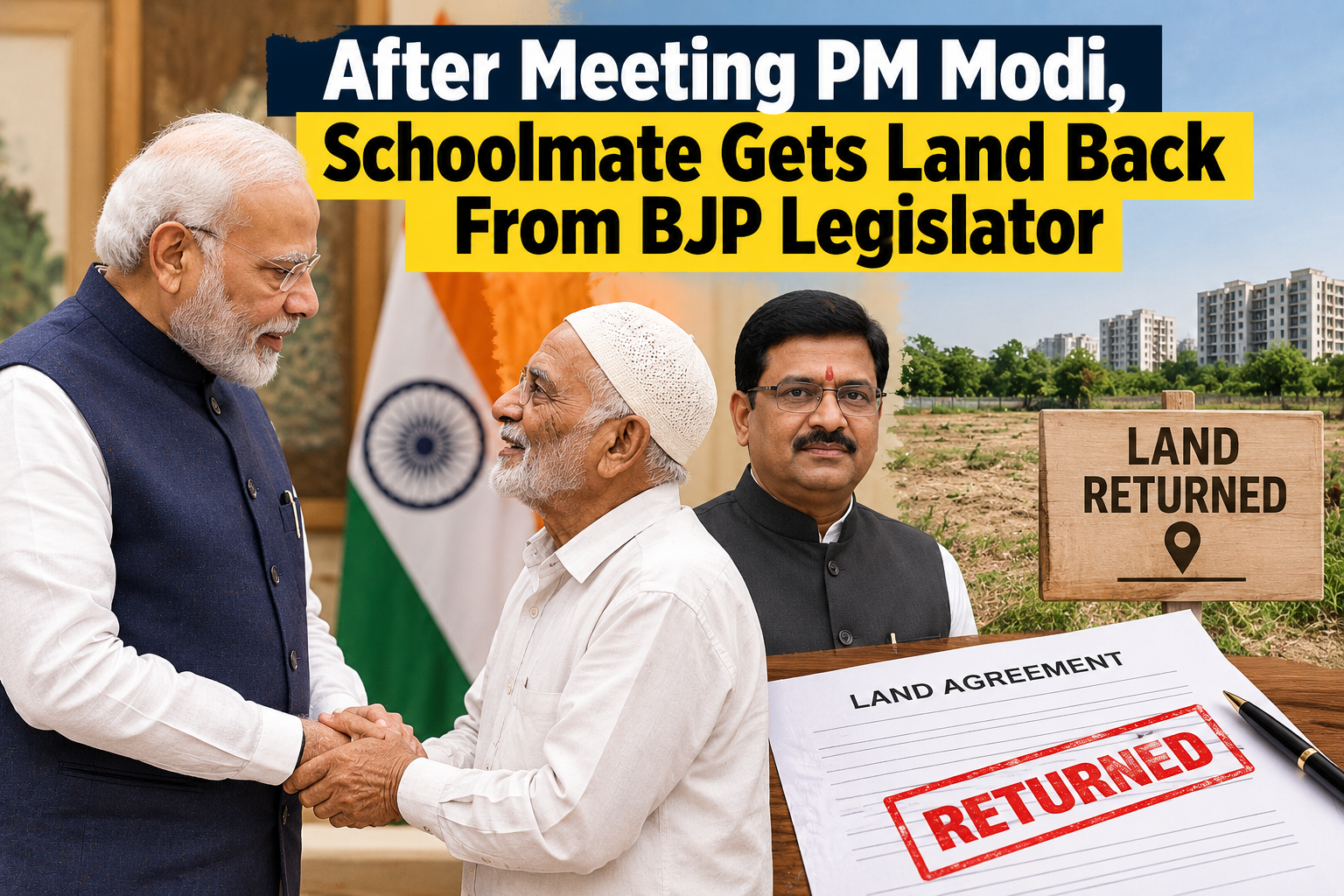After Meeting PM Modi, Schoolmate Gets Land Back From BJP Legislator 