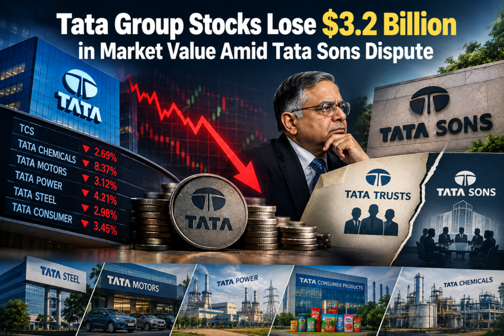 Tata Group Stocks Lose $3.2 Billion in Market Value Amid Tata Sons Dispute 