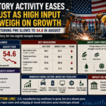US Factory Activity Eases in August as High Input Costs Weigh on Growth