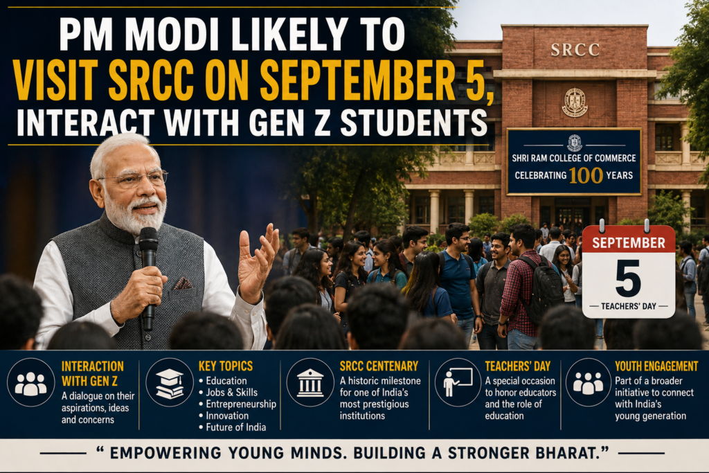 PM Modi Likely to Visit SRCC on September 5, Interact with Gen Z Students