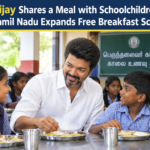 Vijay Shares a Meal with Schoolchildren as Tamil Nadu Expands Free Breakfast Scheme