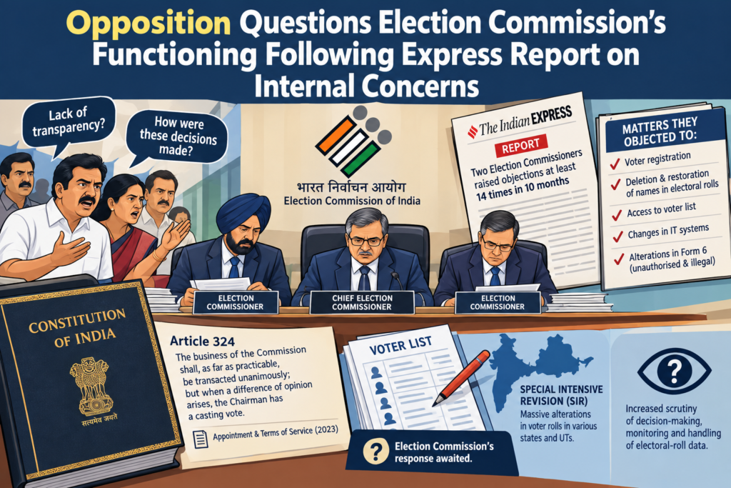 Opposition Questions Election Commission’s Functioning Following Express Report on Internal Concerns