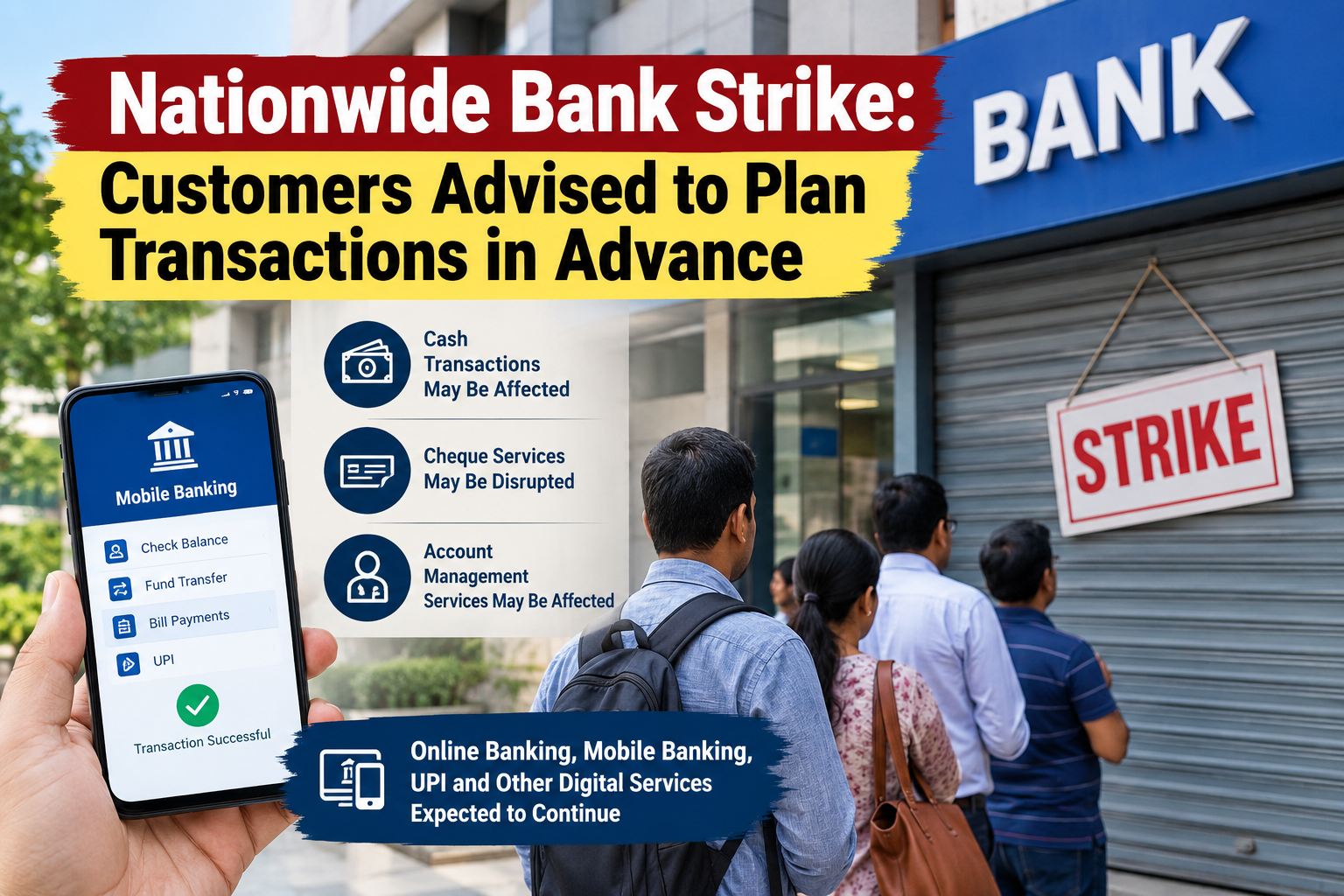 Nationwide Bank Strike: Customers Advised to Plan Transactions in Advance