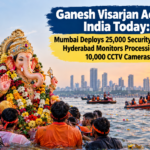 Ganesh Visarjan Across India Today: Mumbai Deploys 25,000 Security Personnel, Hyderabad Monitors Processions with 10,000 CCTV Cameras