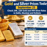 Gold and Silver Prices Today, September 25: Check 24K, 22K Gold and 999 Silver Rates in Delhi, Mumbai and Kolkata
