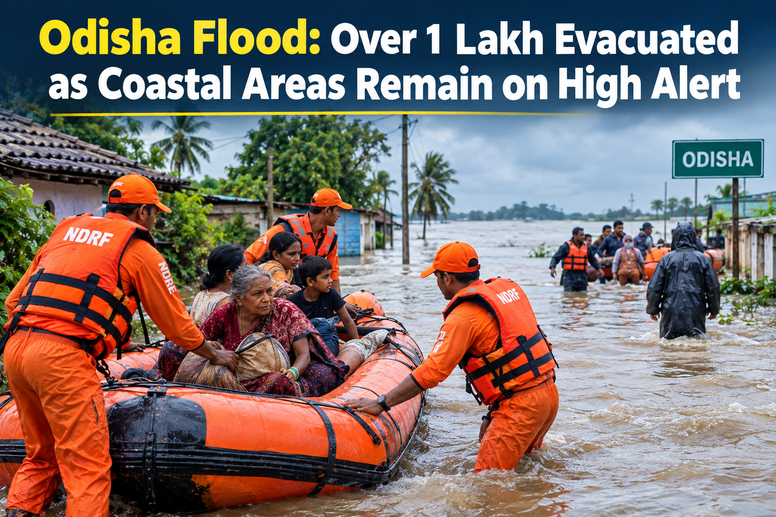 Odisha Flood: Over 1 Lakh Evacuated as Coastal Areas Remain on High Alert