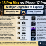 iPhone 18 Pro Max vs iPhone 17 Pro Max: 5 Major Upgrades to Expect 