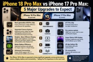 iPhone 18 Pro Max vs iPhone 17 Pro Max: 5 Major Upgrades to Expect 