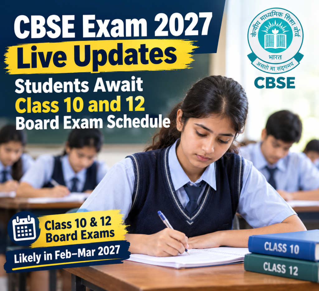CBSE Exam 2027 Live Updates: Students Await Class 10 and 12 Board Exam Schedule