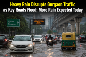Heavy Rain Disrupts Gurgaon Traffic as Key Roads Flood; More Rain Expected Today