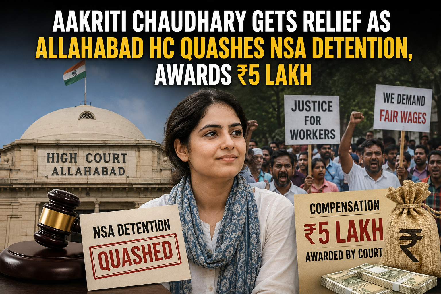 Aakriti Chaudhary Gets Relief as Allahabad HC Quashes NSA Detention, Awards ₹5 Lakh