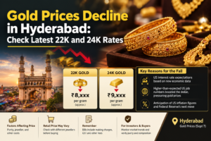 Gold Prices Decline in Hyderabad: Check Latest 22K and 24K Rates