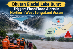 Bhutan Glacial Lake Burst Triggers Flash Flood Alerts in Northern West Bengal and Assam