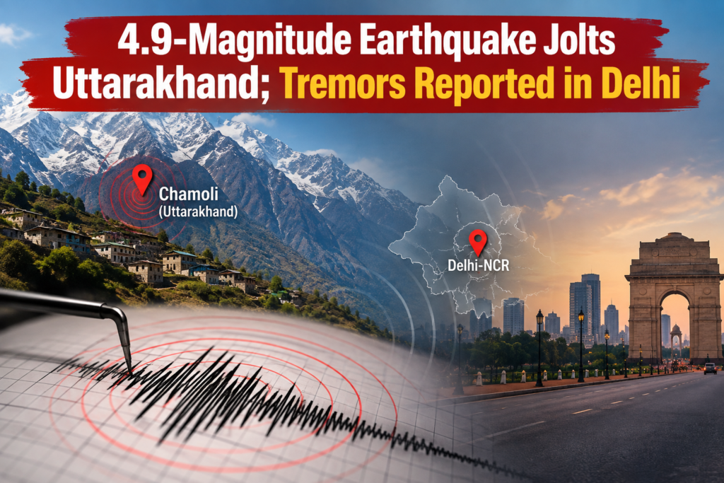 4.9-Magnitude Earthquake Jolts Uttarakhand; Tremors Reported in Delhi