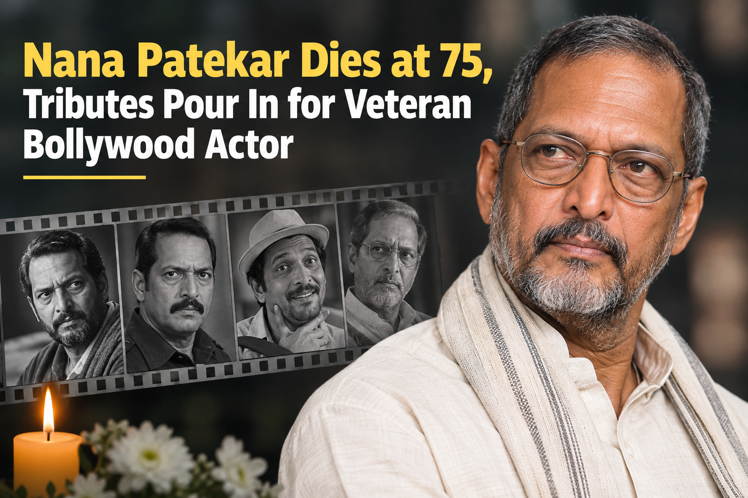Nana Patekar Dies at 75, Tributes Pour In for Veteran Bollywood Actor 