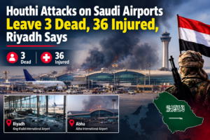 Houthi Attacks on Saudi Airports Leave 3 Dead, 36 Injured, Riyadh Says