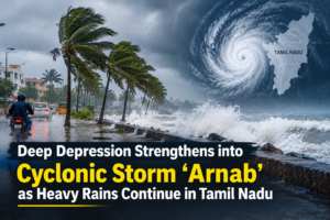 Deep Depression Strengthens into Cyclonic Storm ‘Arnab’ as Heavy Rains Continue in Tamil Nadu