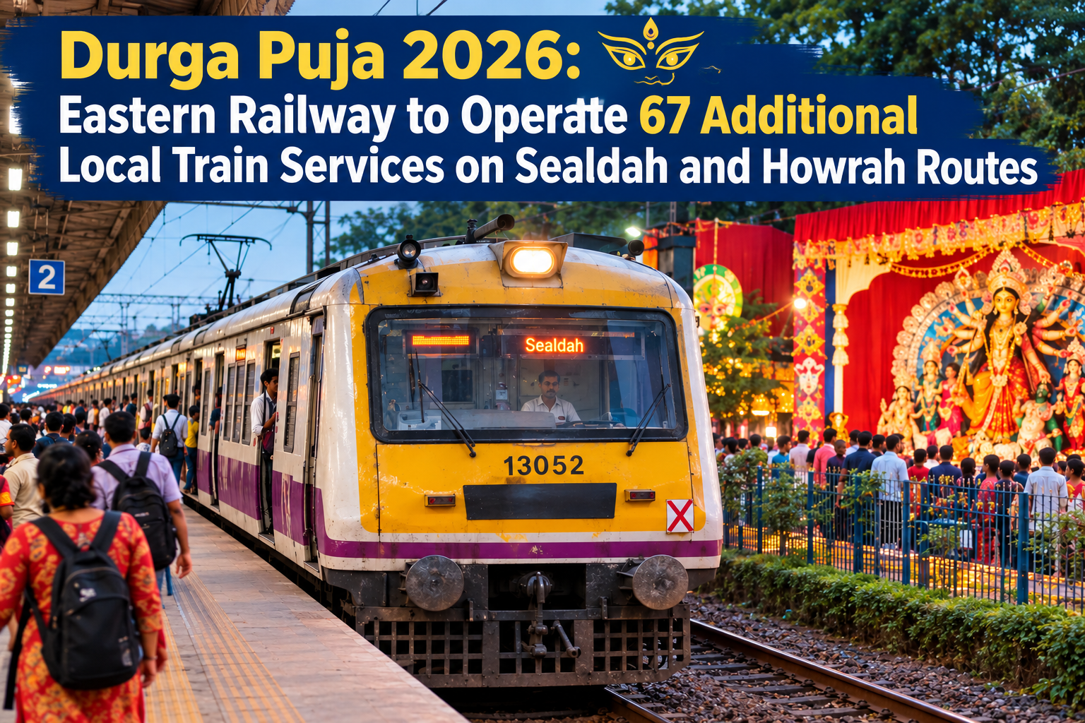 Durga Puja 2026: Eastern Railway to Operate 67 Additional Local Train Services on Sealdah and Howrah Routes