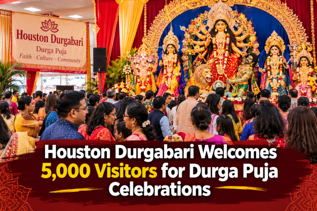 Houston Durgabari Welcomes 5,000 Visitors for Durga Puja Celebrations