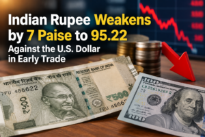 Indian Rupee Weakens by 7 Paise to 95.22 Against the U.S. Dollar in Early Trade