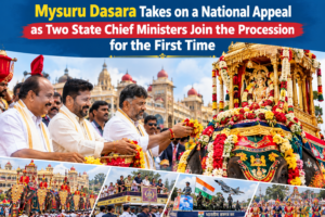 Mysuru Dasara Takes on a National Appeal as Two State Chief Ministers Join the Procession for the First Time