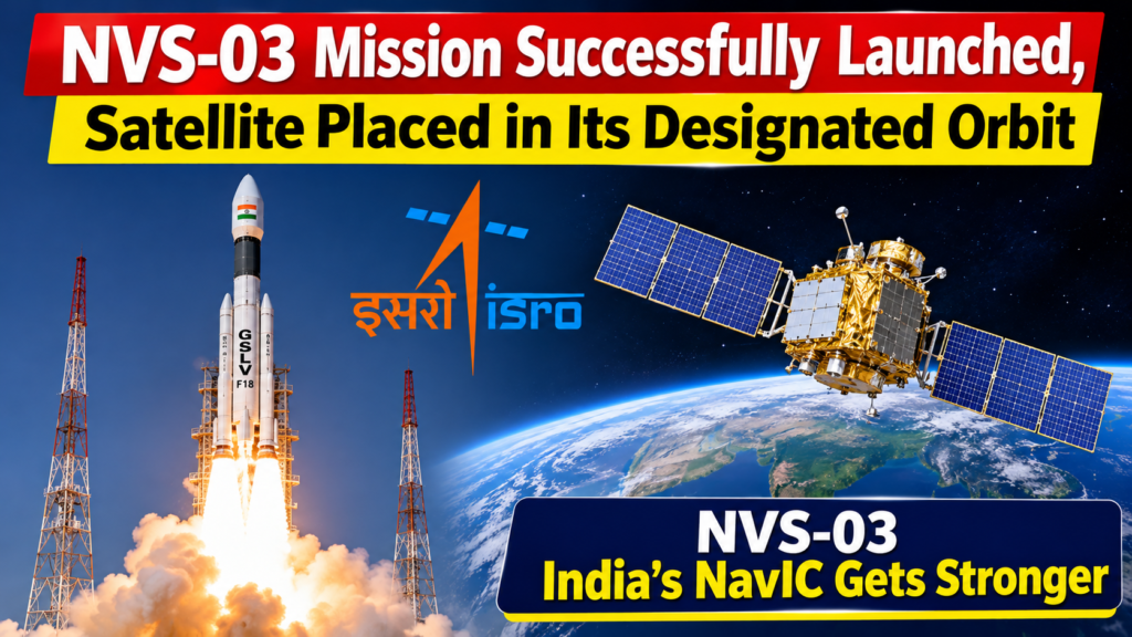 NVS-03 Mission Successfully Launched, Satellite Placed in Its Designated Orbit