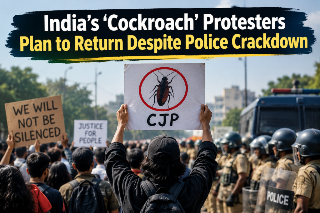 India’s ‘Cockroach’ Protesters Plan to Return Despite Police Crackdown
