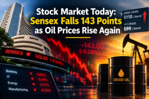 Stock Market Today: Sensex Falls 143 Points as Oil Prices Rise Again