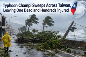 Typhoon Champi Sweeps Across Taiwan, Leaving One Dead and Hundreds Injured