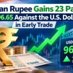 Indian Rupee Gains 23 Paise to 96.65 Against the U.S. Dollar in Early Trade 