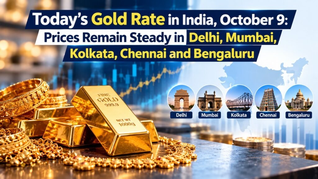 Today’s Gold Rate in India, October 9: Prices Remain Steady in Delhi, Mumbai, Kolkata, Chennai and Bengaluru 
