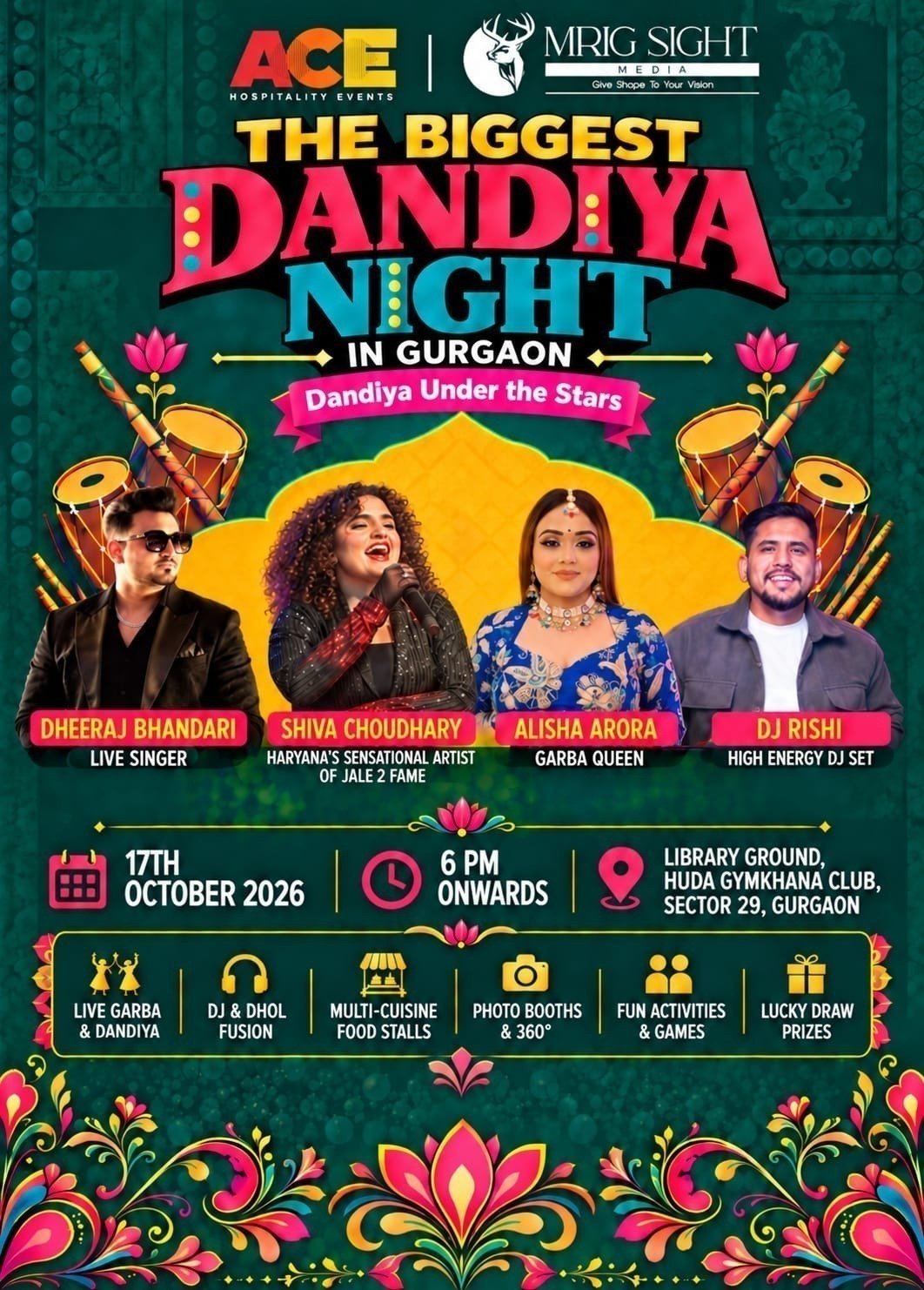 ACE Hospitality Events Announces Gurgaon’s Biggest Dandiya Night 2026