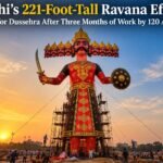 Delhi’s 221-Foot-Tall Ravana Effigy Ready for Dussehra After Three Months of Work by 120 Artisans