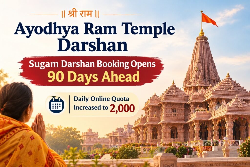 Ayodhya Ram Temple Darshan: Sugam Darshan Booking Opens 90 Days Ahead, Daily Online Quota Increased to 2,000