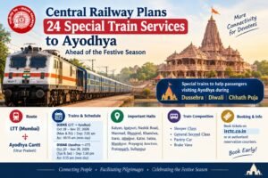 Central Railway Plans 24 Special Train Services to Ayodhya Ahead of the Festive Season