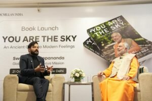 Swami Swaroopananda Launches You Are The Sky, Bringing Vedantic Wisdom to Modern Emotions